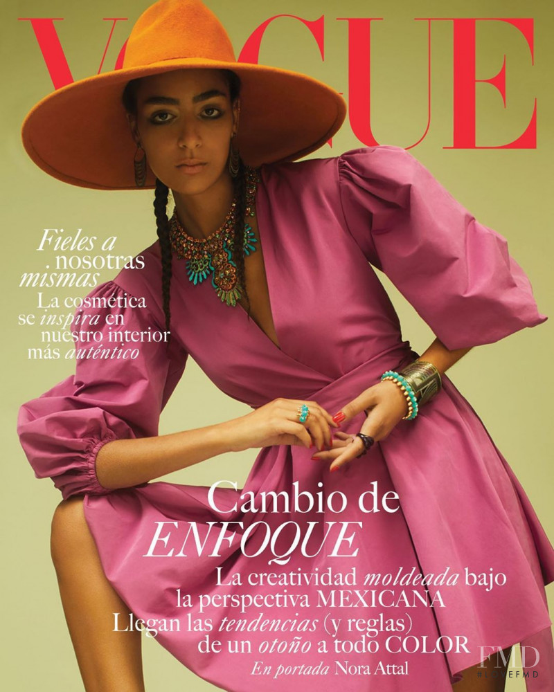 Nora Attal featured on the Vogue Latin America cover from August 2020