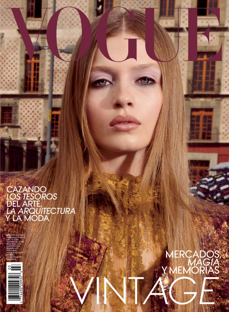 Ella McCutcheon featured on the Vogue Latin America cover from April 2025