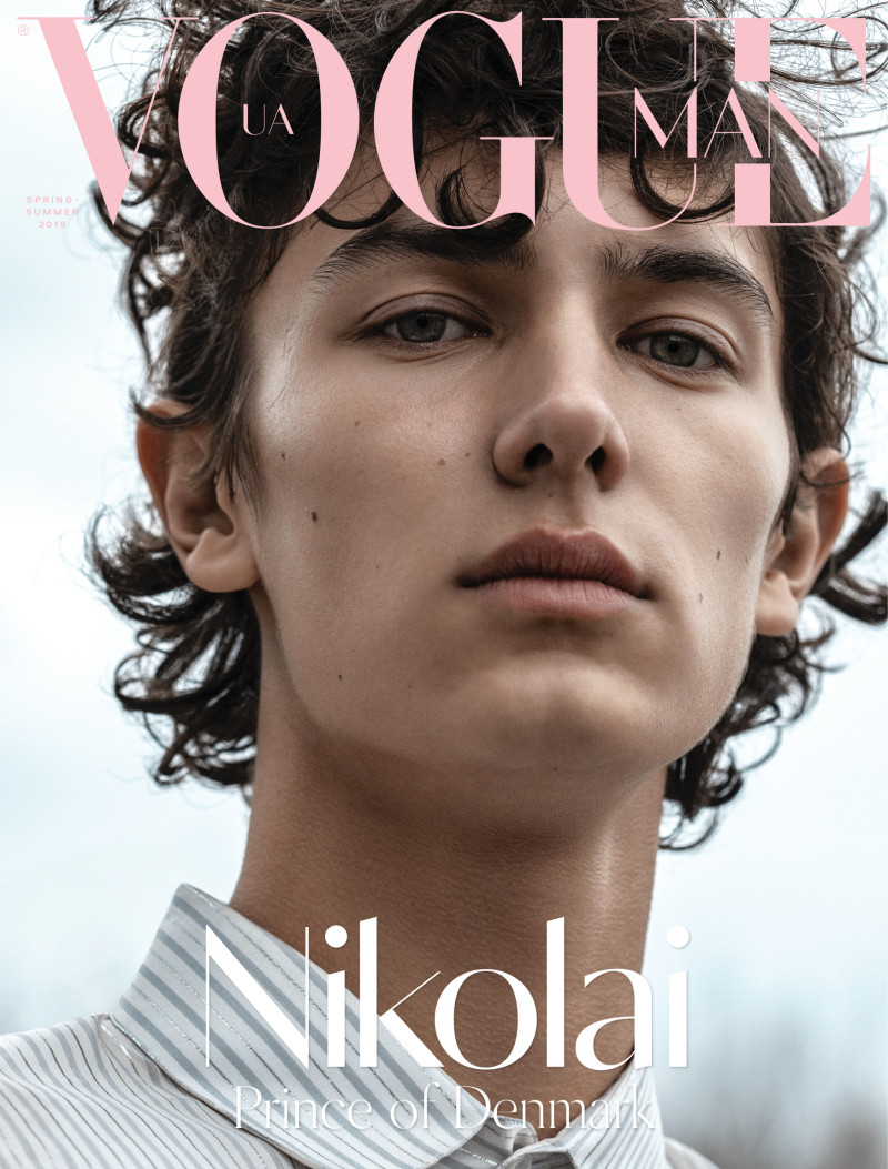 Nikolai Count of Monpezat featured on the Vogue Man Ukraine cover from April 2019