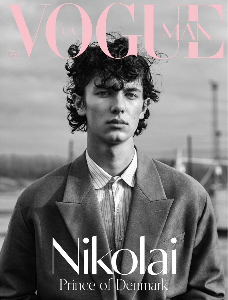 Nikolai Count of Monpezat featured on the Vogue Man Ukraine cover from April 2019