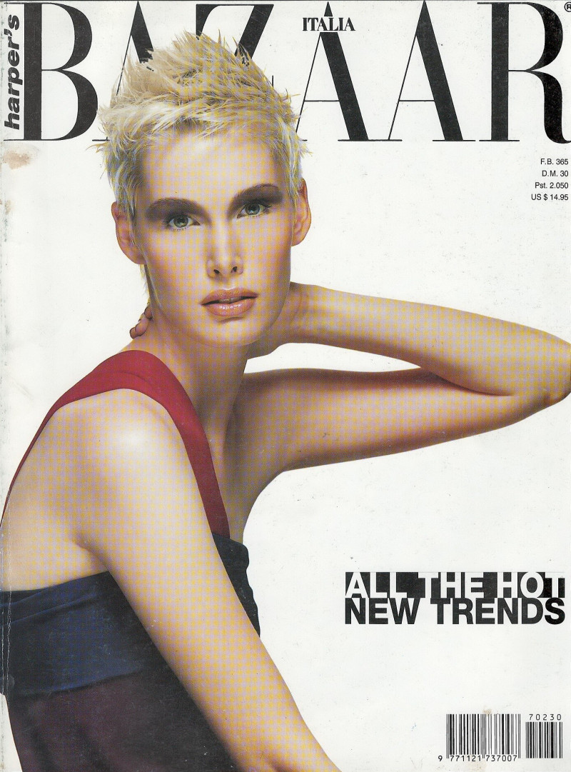 Emilie Adams featured on the Harper\'s Bazaar Italy cover from October 1997