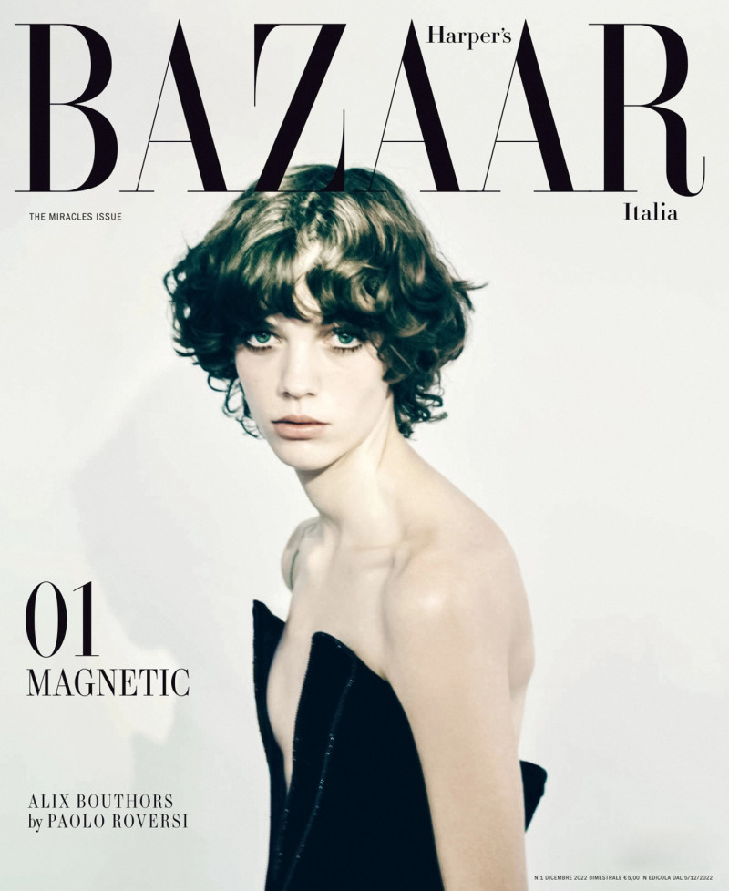 Alix Bouthors featured on the Harper\'s Bazaar Italy cover from December 2022