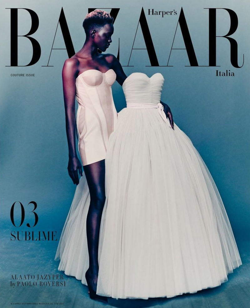 Alaato Jazyper featured on the Harper\'s Bazaar Italy cover from April 2023