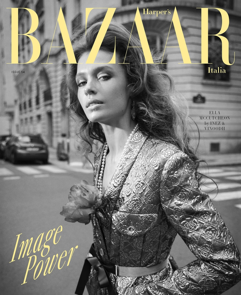 Ella McCutcheon featured on the Harper\'s Bazaar Italy cover from October 2024