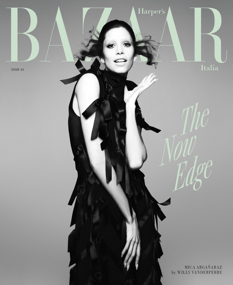 Mica Arganaraz featured on the Harper\'s Bazaar Italy cover from September 2024