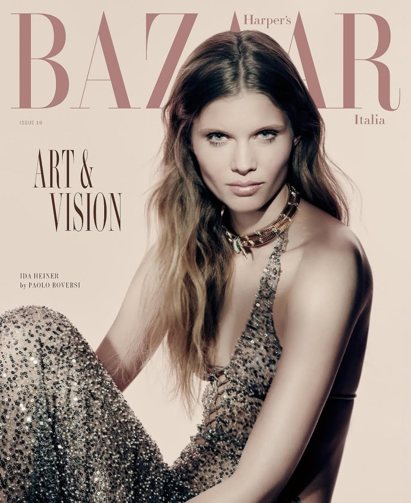 Ida Heiner featured on the Harper\'s Bazaar Italy cover from April 2025