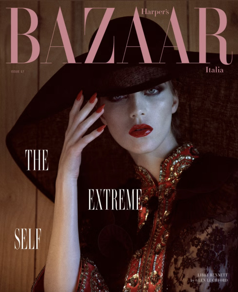 Libby Bennett featured on the Harper\'s Bazaar Italy cover from February 2025