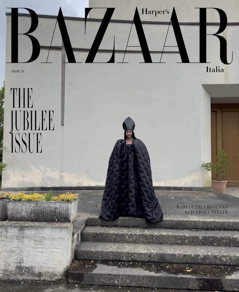 Mariacarla Boscono featured on the Harper\'s Bazaar Italy cover from June 2025