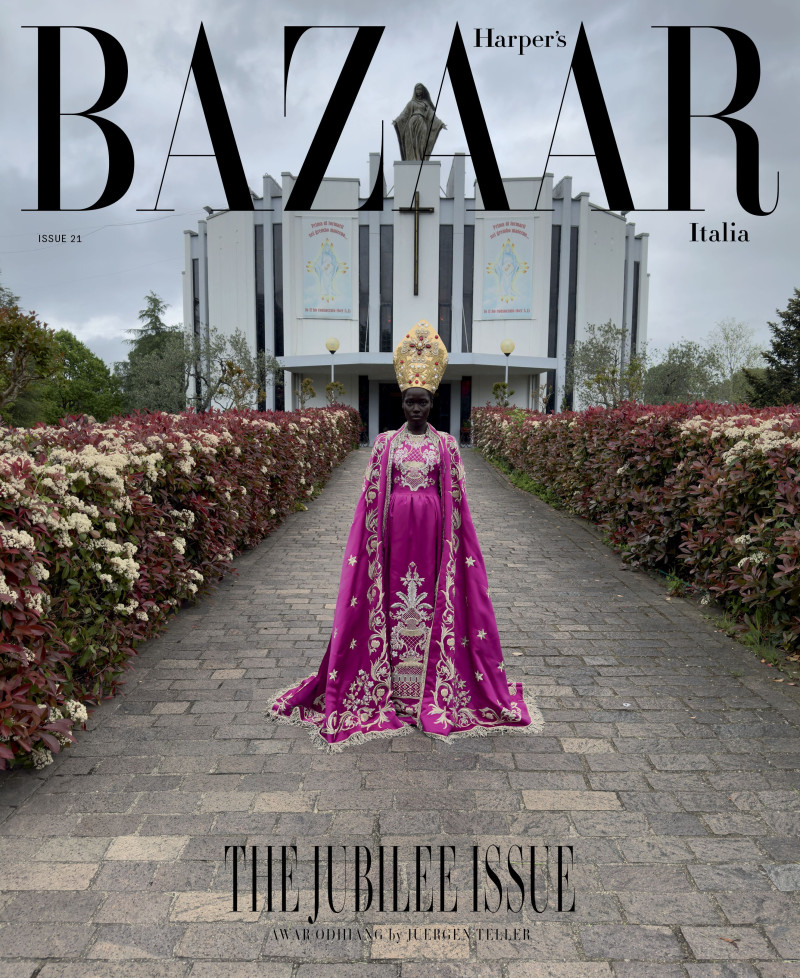 Awar Odhiang featured on the Harper\'s Bazaar Italy cover from June 2025