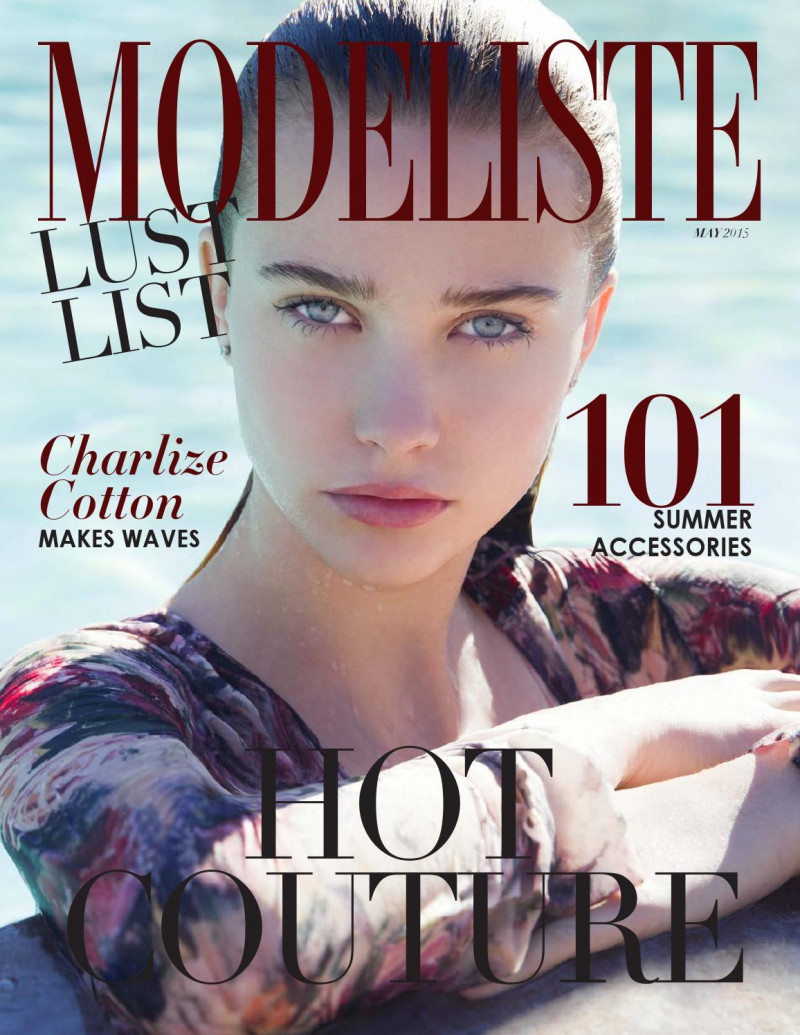 Charlize Cotton featured on the Modeliste cover from May 2015