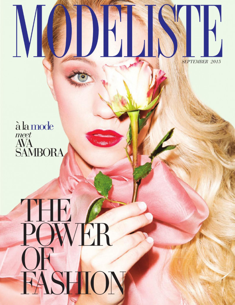 Ava Sambora featured on the Modeliste cover from September 2015