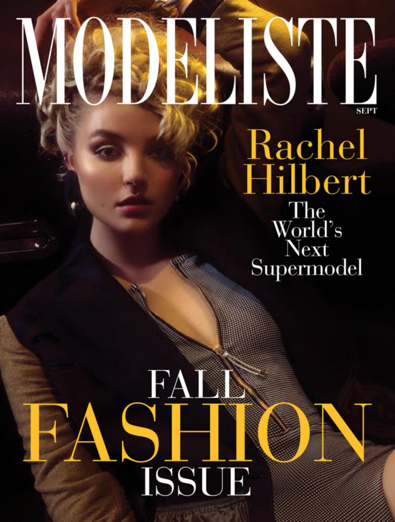 Rachel Hilbert featured on the Modeliste cover from September 2017