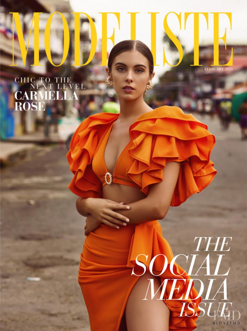 Carmella Rose featured on the Modeliste cover from February 2020