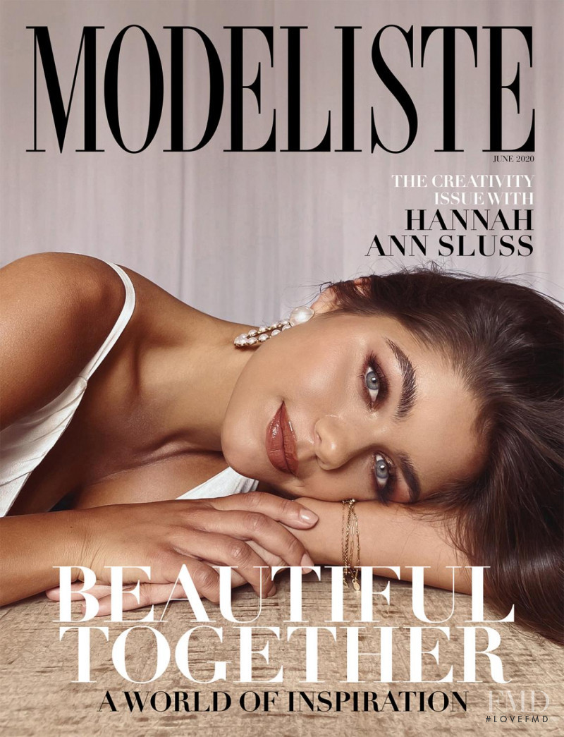 Hannah Ann Sluss featured on the Modeliste cover from June 2020