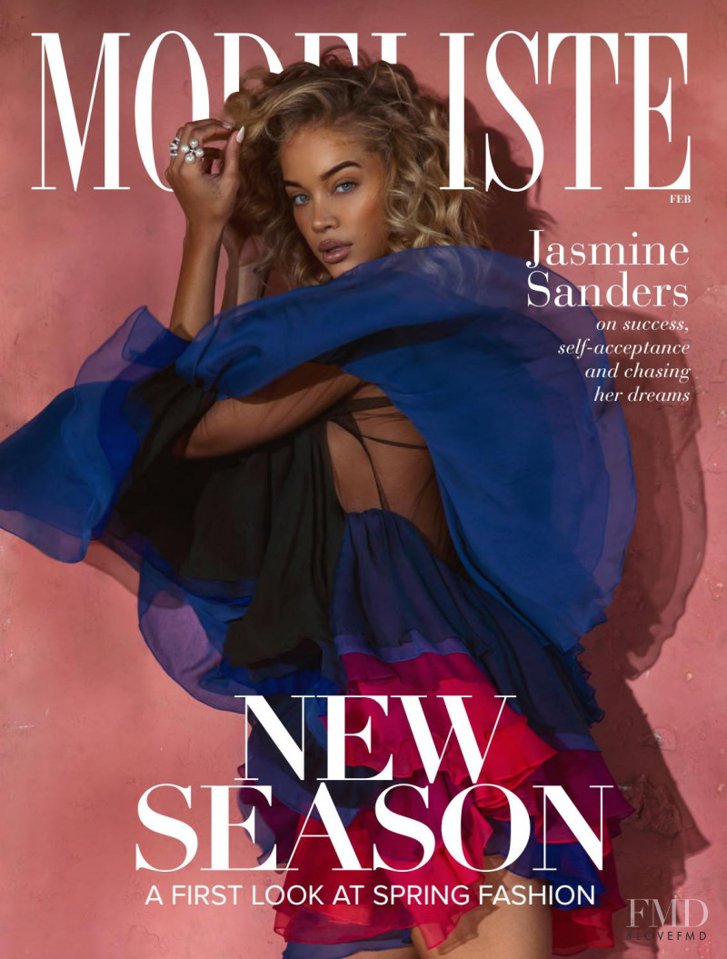 Jasmine Sanders featured on the Modeliste cover from February 2021