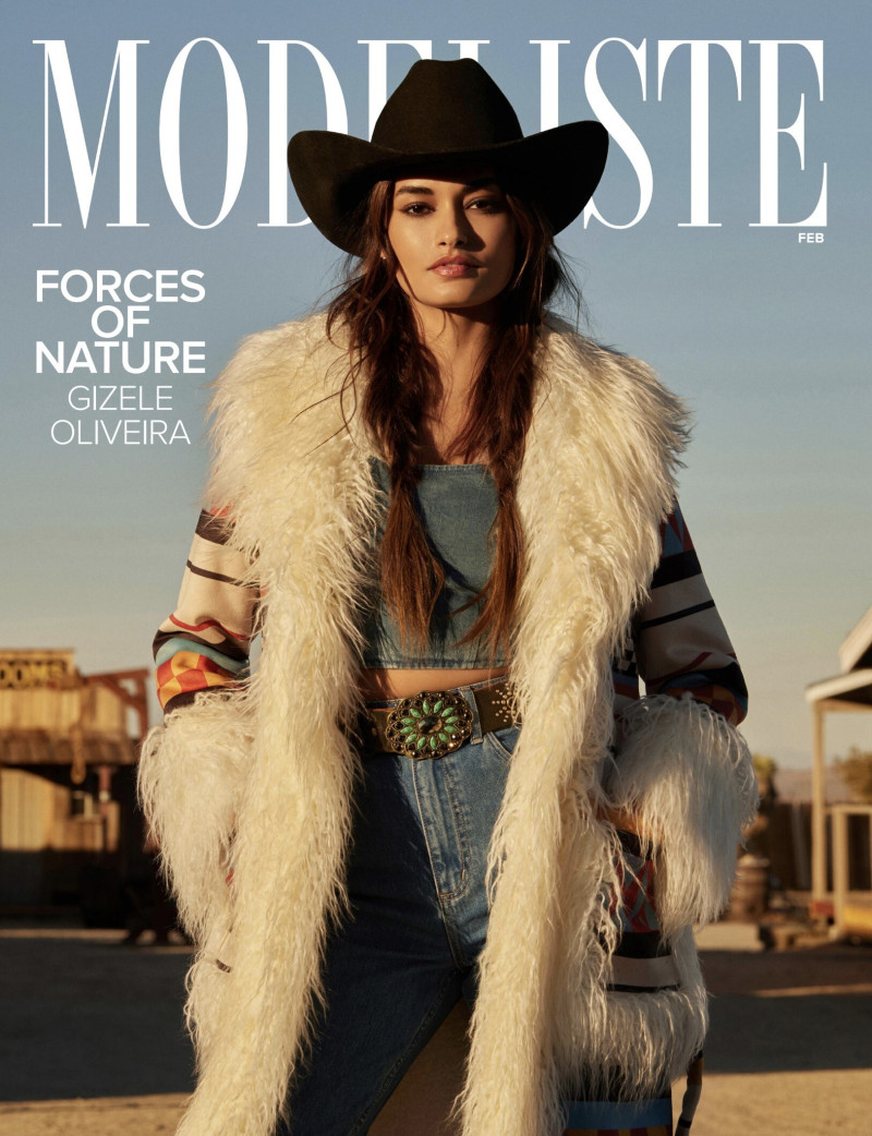 Gizele Oliveira featured on the Modeliste cover from February 2023