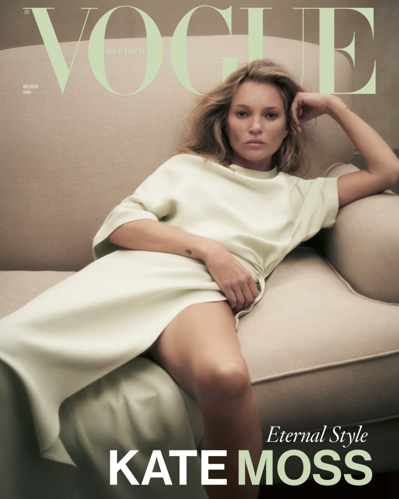 Kate Moss featured on the Vogue Taiwan cover from May 2024