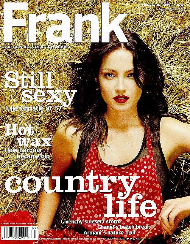 Chandra North featured on the Frank cover from May 1998