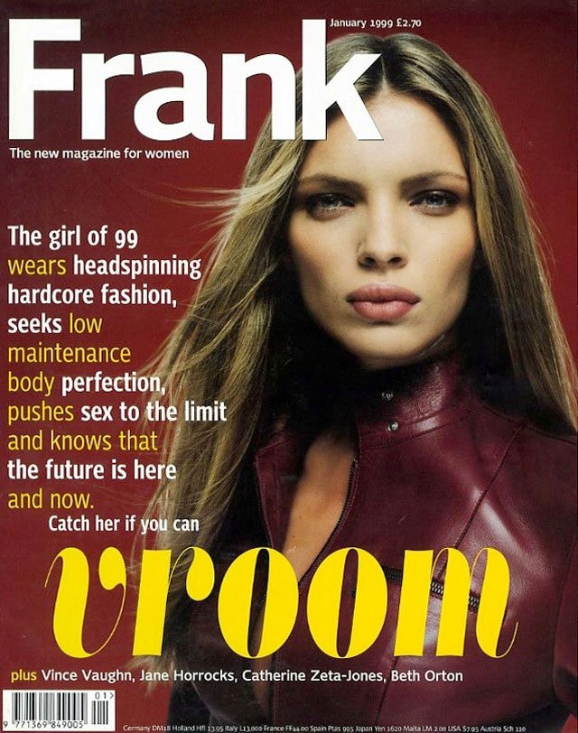 Esther Cañadas featured on the Frank cover from January 1999