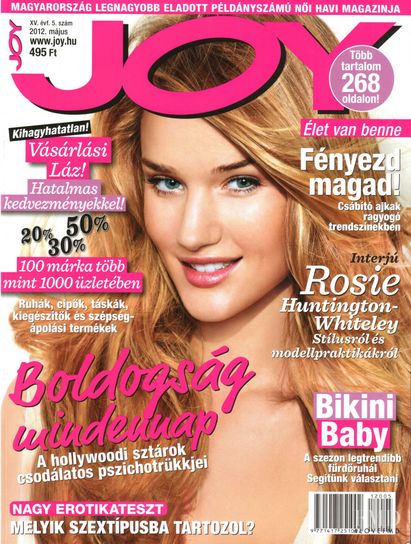 Rosie Huntington-Whiteley featured on the JOY Hungary cover from May 2012