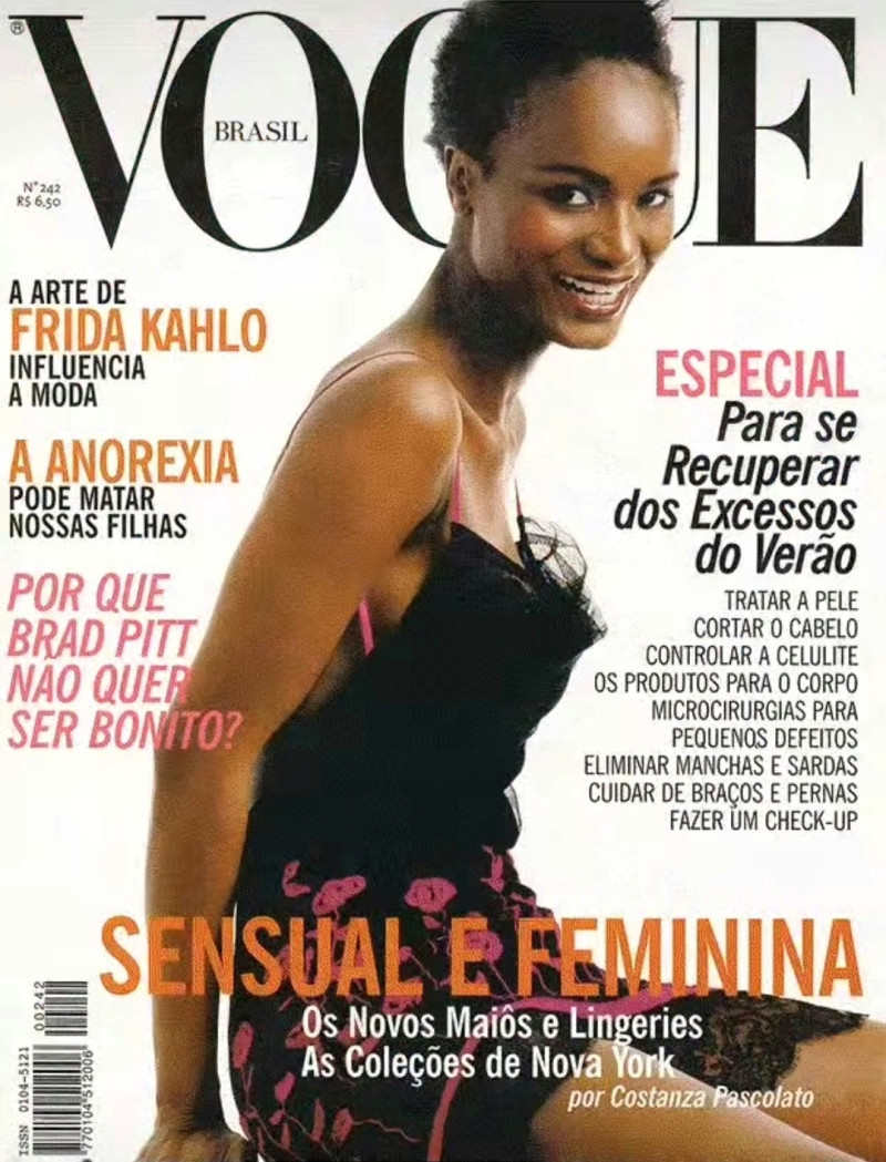 Margareth Lahoussaye-Duvigny featured on the Vogue Brazil cover from January 1998