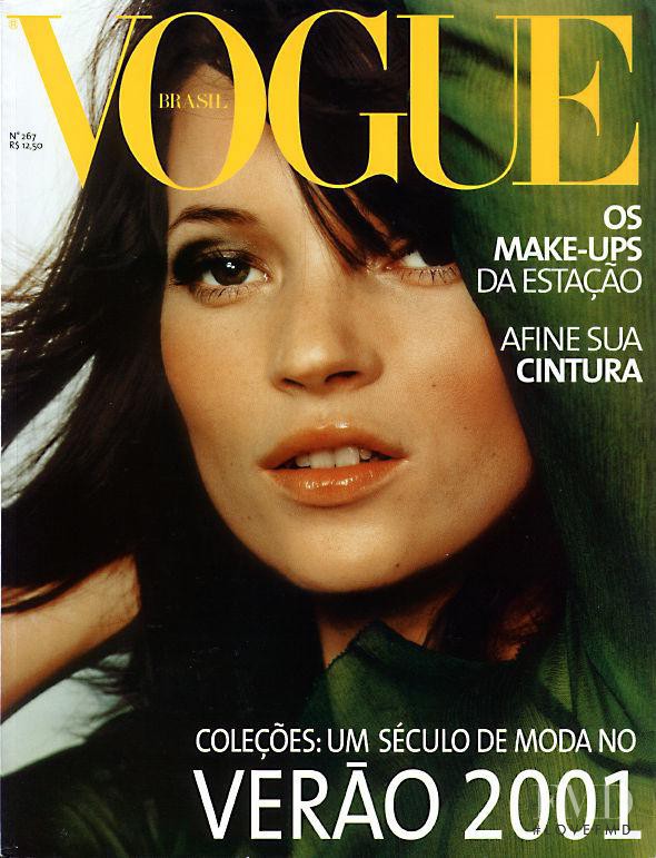 Kate Moss featured on the Vogue Brazil cover from August 2000