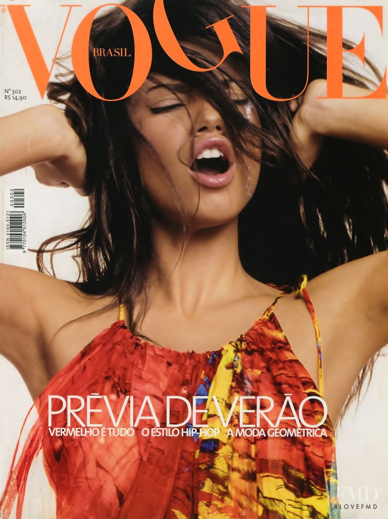 Adriana Lima featured on the Vogue Brazil cover from August 2003