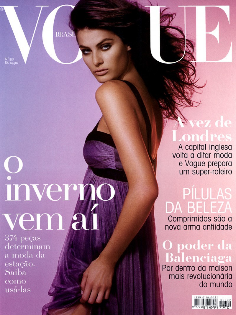 Isabeli Fontana featured on the Vogue Brazil cover from April 2006