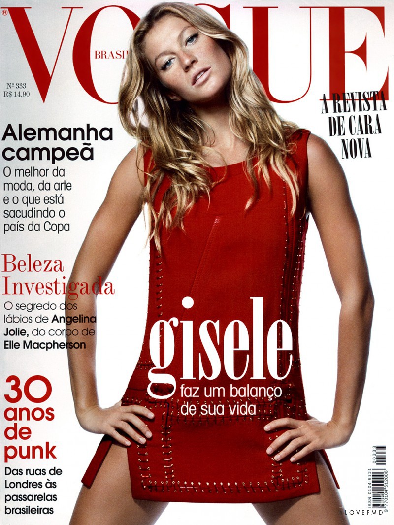 Gisele Bundchen featured on the Vogue Brazil cover from May 2006