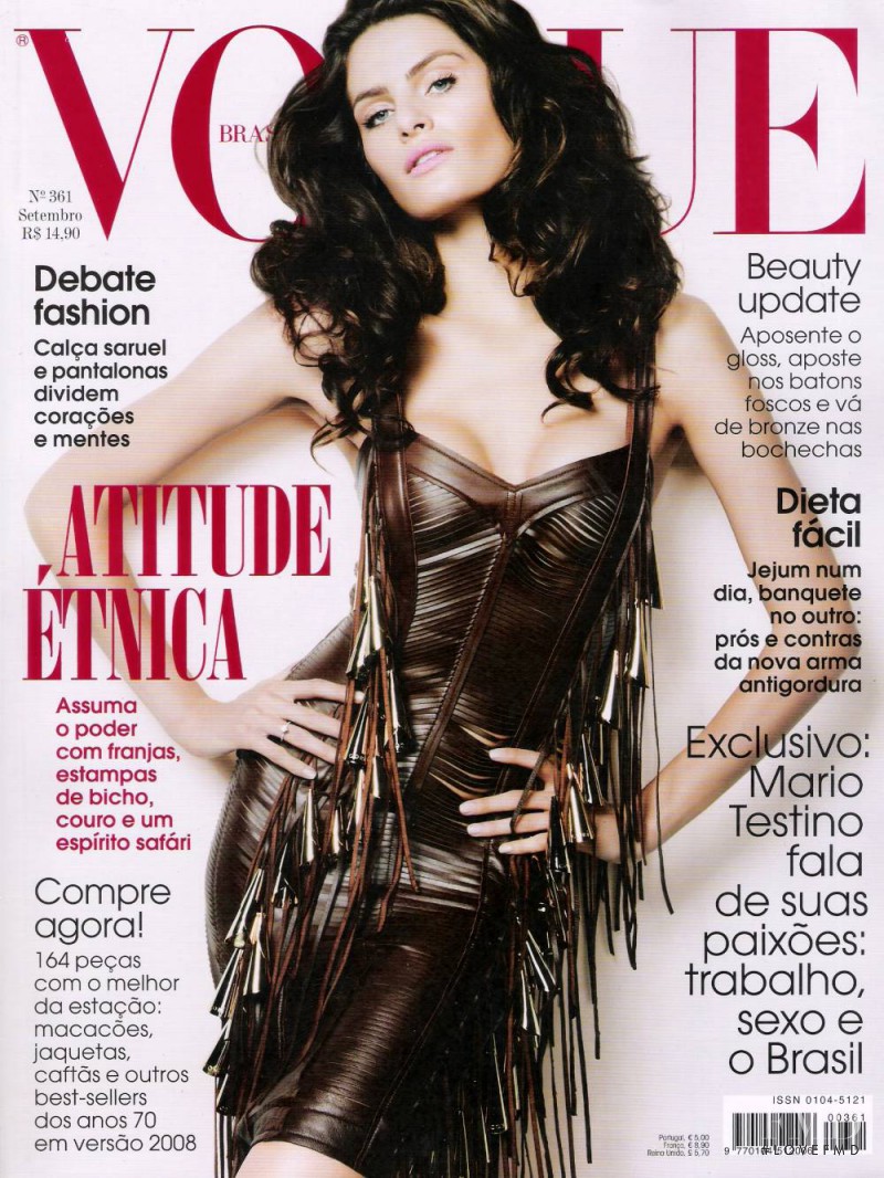 Isabeli Fontana featured on the Vogue Brazil cover from September 2008