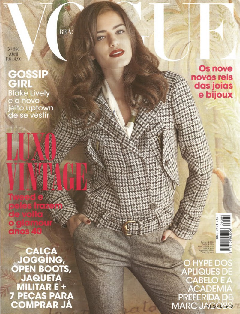 Renata Sozzi featured on the Vogue Brazil cover from April 2010