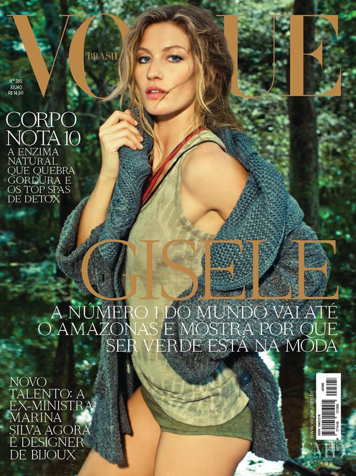 Gisele Bundchen featured on the Vogue Brazil cover from July 2011