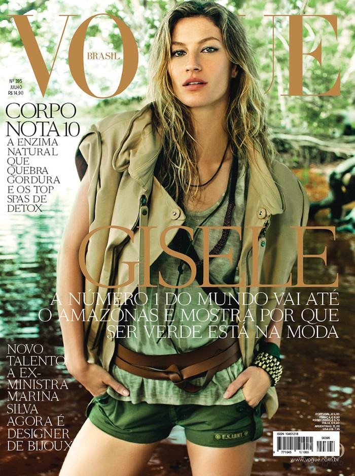 Gisele Bundchen featured on the Vogue Brazil cover from July 2011