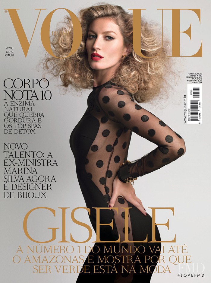 Gisele Bundchen featured on the Vogue Brazil cover from July 2011