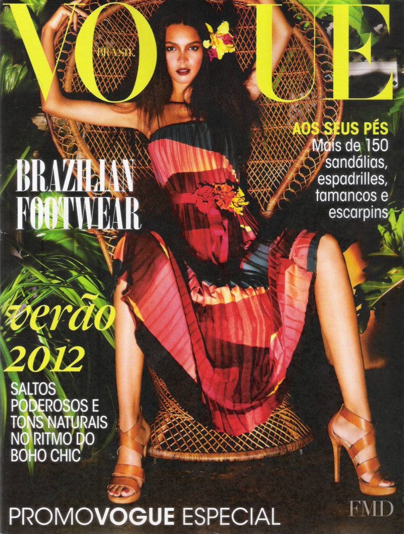 Lais Ribeiro featured on the Vogue Brazil cover from July 2011