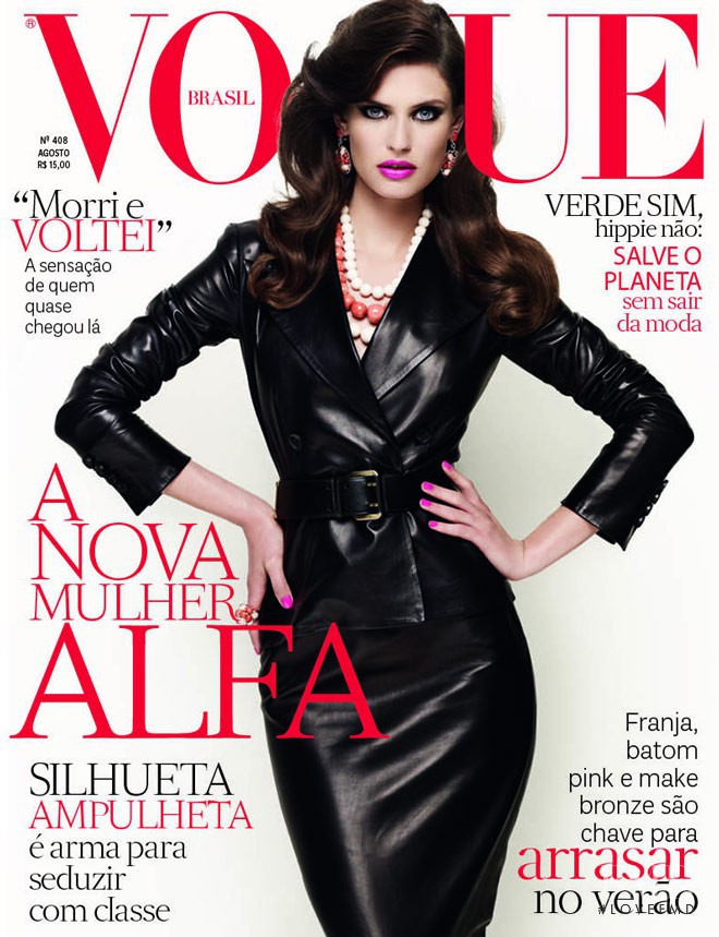 Bianca Balti featured on the Vogue Brazil cover from August 2012