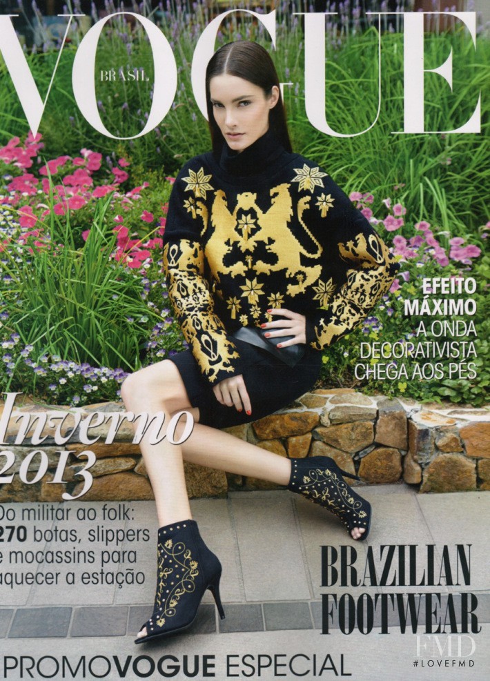 Mariana Coldebella featured on the Vogue Brazil cover from February 2013