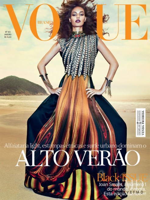 Joan Smalls featured on the Vogue Brazil cover from January 2013