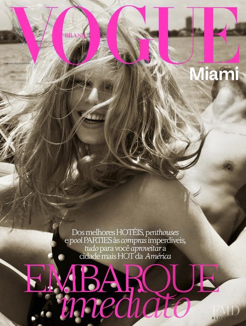Anna Ewers featured on the Vogue Brazil cover from July 2013