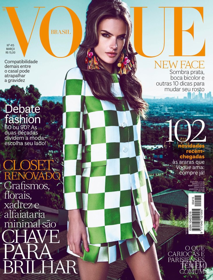 Alessandra Ambrosio featured on the Vogue Brazil cover from March 2013