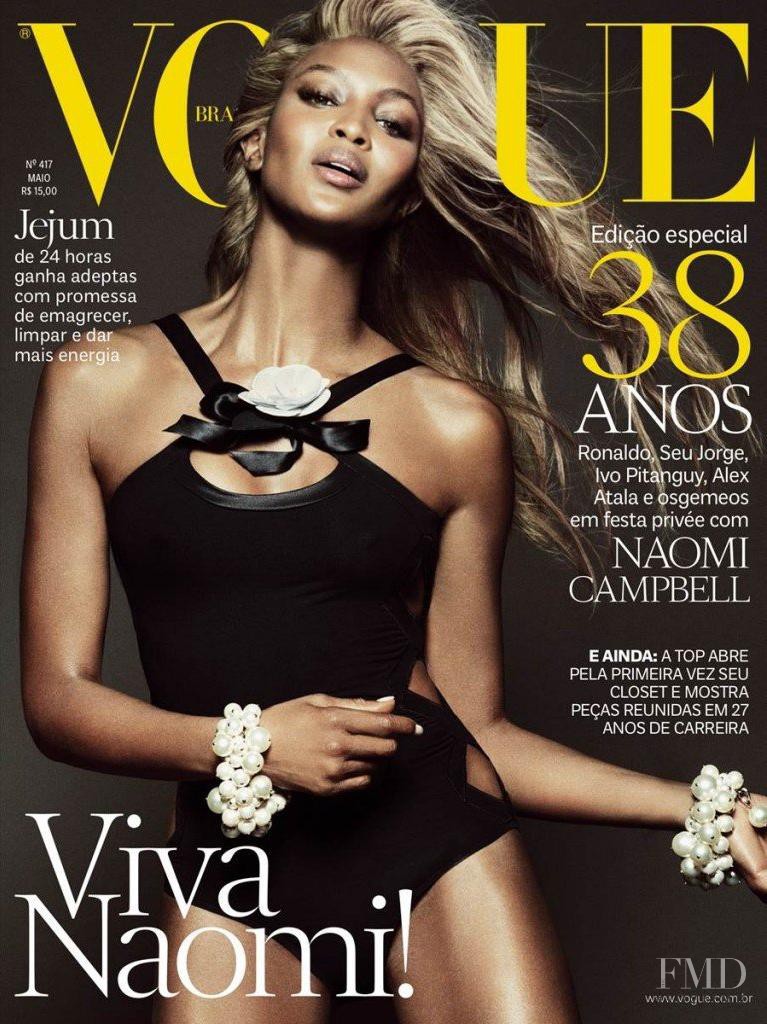 Naomi Campbell featured on the Vogue Brazil cover from May 2013