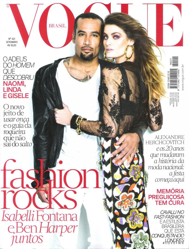 Ben Harper featured on the Vogue Brazil cover from September 2013