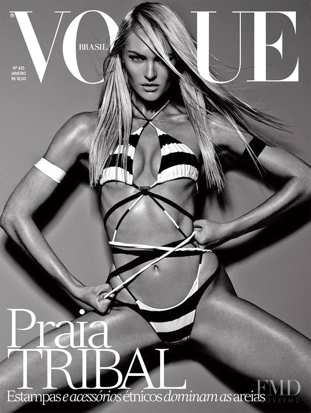 Candice Swanepoel featured on the Vogue Brazil cover from January 2014