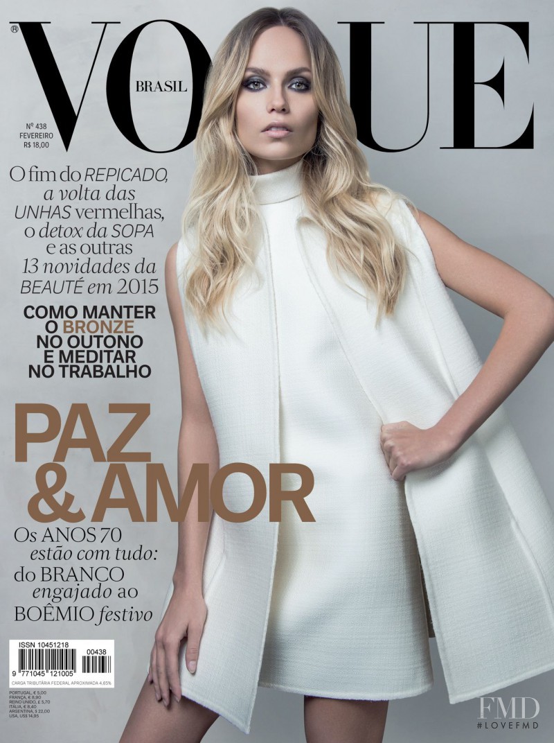 Natasha Poly featured on the Vogue Brazil cover from February 2015