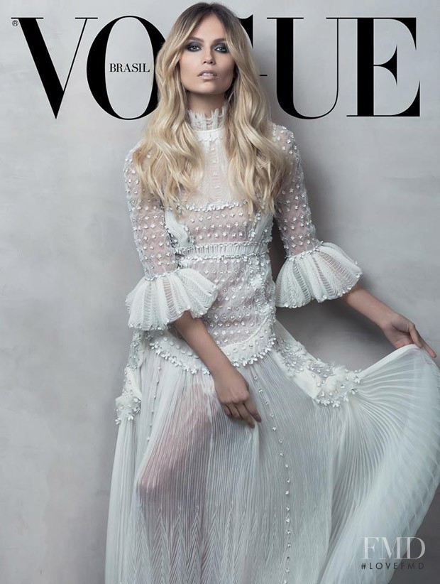 Natasha Poly featured on the Vogue Brazil cover from February 2015