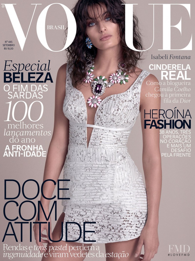 Isabeli Fontana featured on the Vogue Brazil cover from September 2015