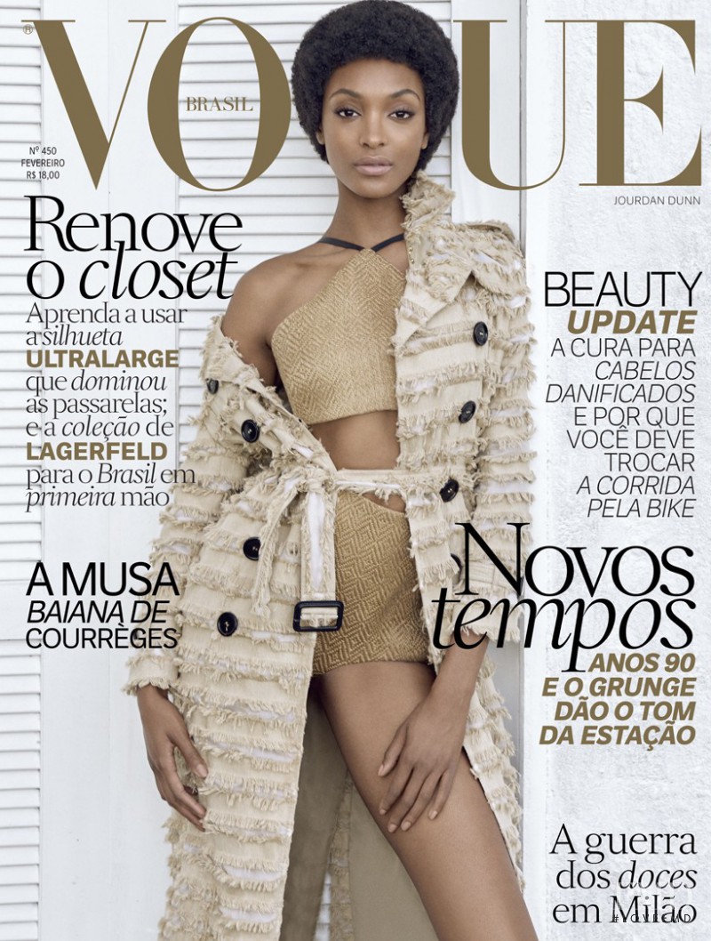 Jourdan Dunn featured on the Vogue Brazil cover from February 2016