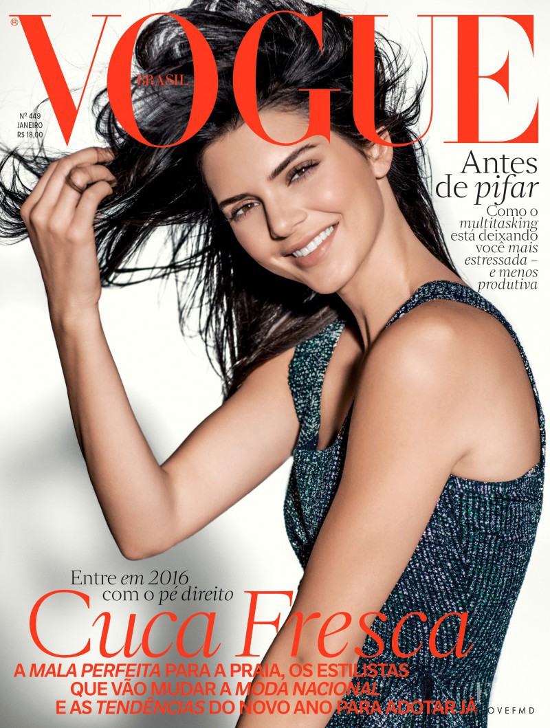 Kendall Jenner featured on the Vogue Brazil cover from January 2016