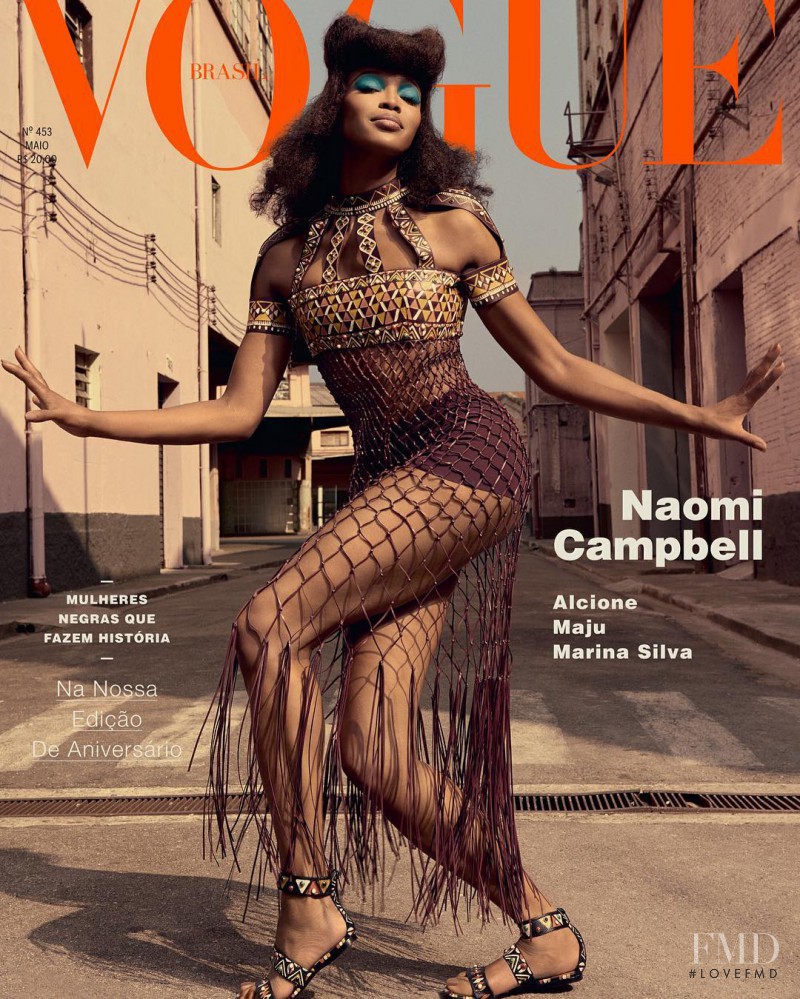 Naomi Campbell featured on the Vogue Brazil cover from May 2016