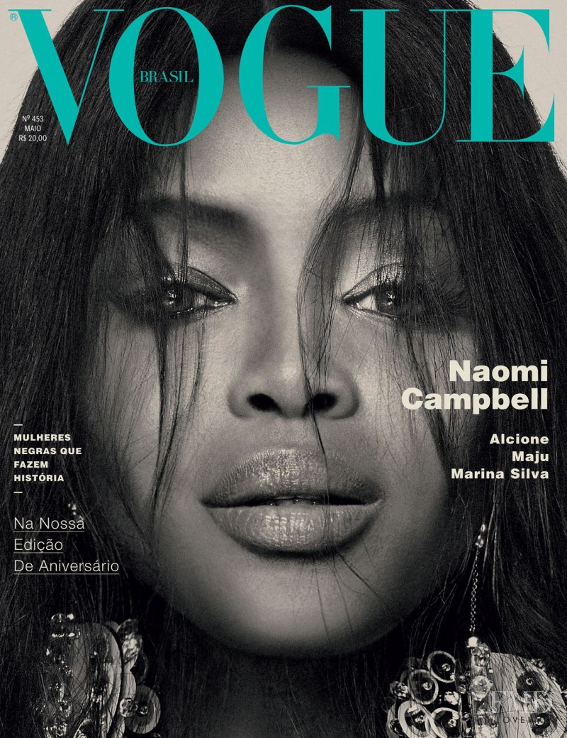 Naomi Campbell featured on the Vogue Brazil cover from May 2016